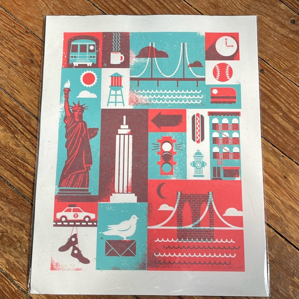 NWT Brooklyn print by Two Arms 11x14”